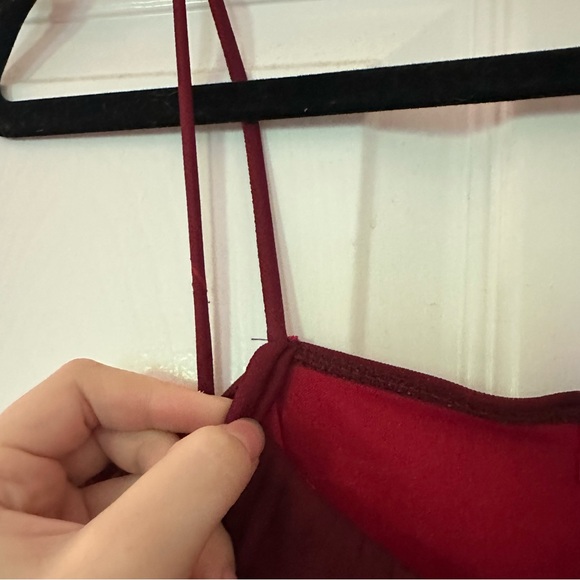 Ruby Rox Red Layered Mesh Dress. - Picture 8 of 16